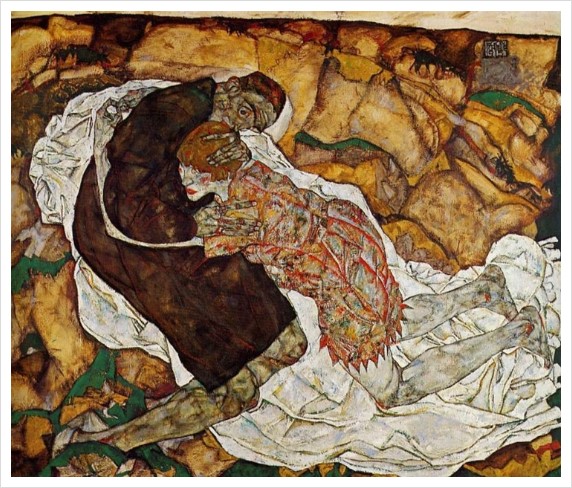 ■ 에곤 실레, <죽음과 소녀>, 1915, 캔버스에 유채
